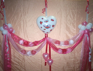 свадебное оформление воздушными шарами, оформление свадьбы воздушными шарами, оформление свадьбы