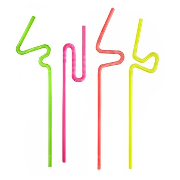 товары для праздника, барные аксессуары, BA Трубочки для коктейля Змейка  20шт