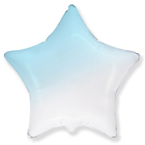 Звезда градиент BLUE 18"/45 см фольгированный шар