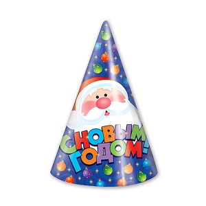 праздничные колпачки, PR Колпачок С Новым Годом Елочные игрушки (6 шт.)