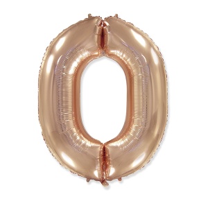 Фигура Цифра 0 Gold Rose 40"/102см