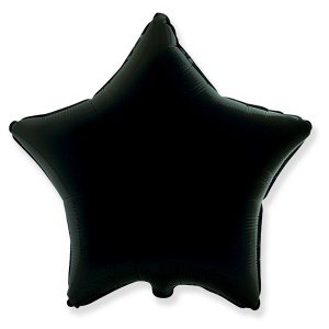 Звезда BLACK 18"/45 см фольгированный шар