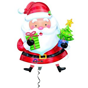 Фигура Новый Год Санта с ёлочкой 71 см Х 71 см