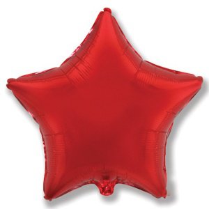 воздушные шары, шары из фольги, FM Мини Звезда RED 9"/23см