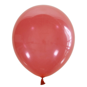 Латексный воздушный шар M 14"/35см Декоратор BRITE RED 050 50шт