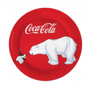 Тарелки бумажные Coca-Cola  23см 6шт