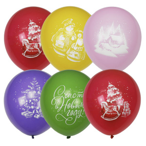 Воздушные шары С Новым Годом 2 ст. рис 50 шт