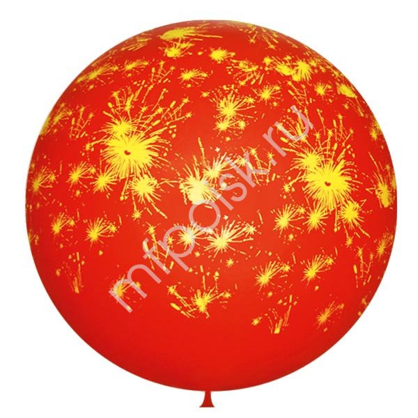 воздушные шары, большие воздушные шары, M 36"/91см Декоратор CHERRY RED (шелк.) 6 ст. рис Салют 1шт