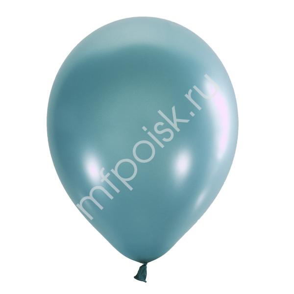 Латексный воздушный шар M 9"/23см Металлик AQUA BLUE 639 100шт