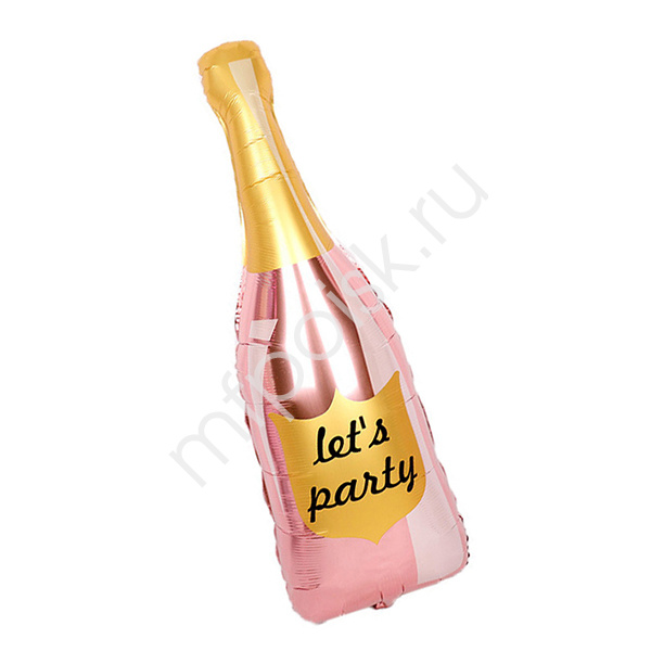 Y Фигура бутылка Шампанское Let`s Party Rose Gold 40см Х 106см