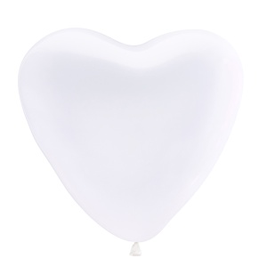 Сердце Пастель WHITE 50 шт