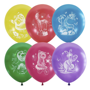 Воздушные шары Веселый зоопарк 2 ст. рис 50 шт