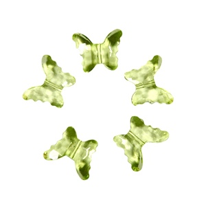 товары для праздника, декоративные бусины, Q Декоративные бусины Бабочки лимонные 2,3x1,8см  20шт