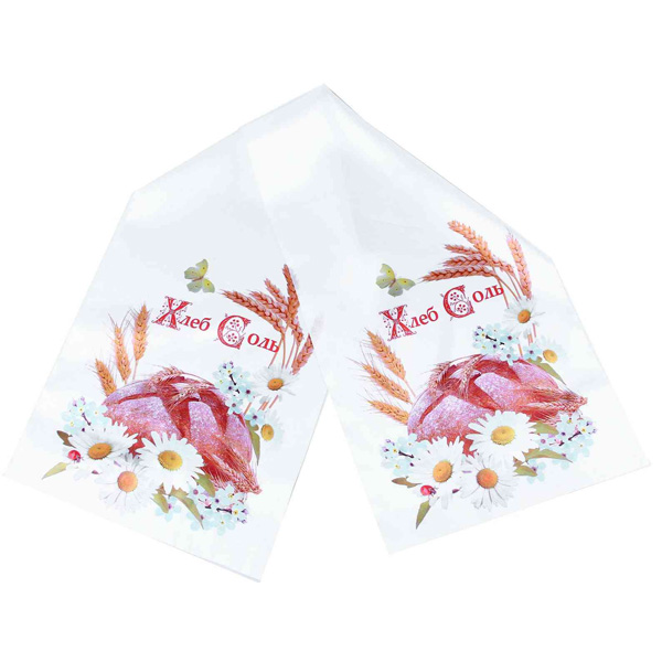 DM Рушник Хлеб Соль ромашки 150см х 45см