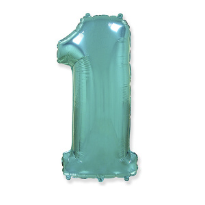 Цифра 1 Tiffany 40"/102 см фольгированный шар