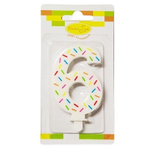 Свеча Цифра Искры 6