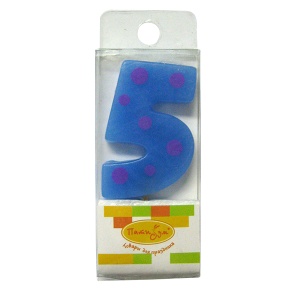 товары для праздника, свечи для торта, MC Свеча Цифра-мини 5