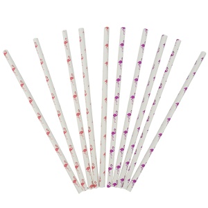 Трубочки для коктейля Фламинго 12 шт