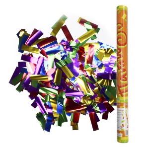 товары для праздника, хлопушки, AC 60см Пневмохлопушка в пластиковой тубе фольгированное конфетти