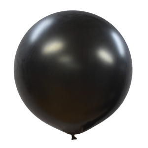 Латексный воздушный шар M 30"/76см Металлик BLACK 030 1шт