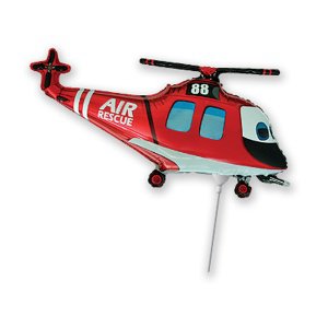 Мини Фигура Вертолет спасателей 25 см Х 43 см фольгированный шар