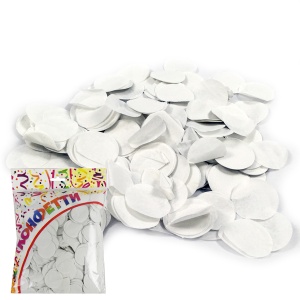 Конфетти бумажное Круги белые 3см 100гр