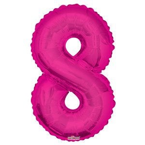 Фигура Цифра 8 розовая 34"/86 см шар фольгированный