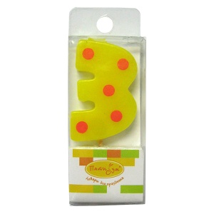 товары для праздника, свечи для торта, MC Свеча Цифра-мини 3