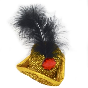 шляпки заколки, мини шляпки, WB Шляпка заколка золотая