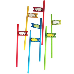 Трубочки с флажком Напиши сам 8 шт