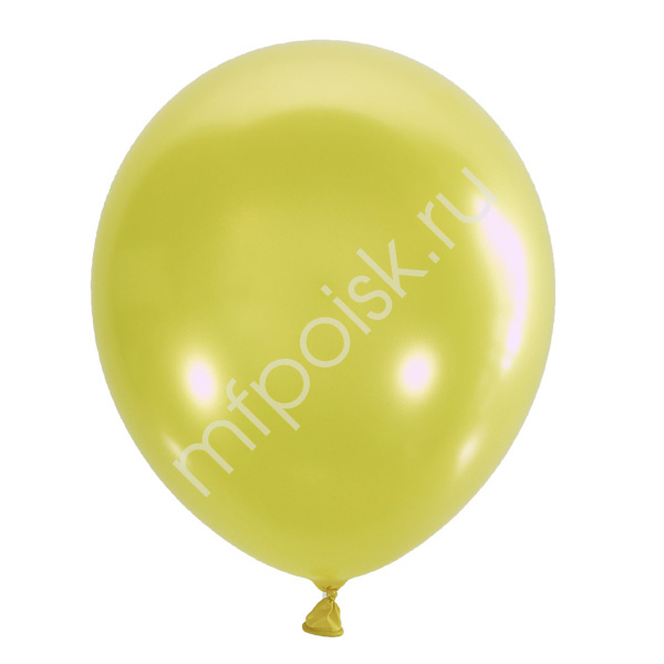 Латексный воздушный шар M 9"/23см Металлик YELLOW 021 100шт