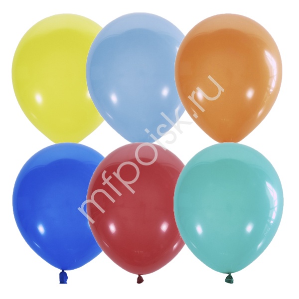 Латексный воздушный шар M 12"/30см Пастель ассорти 100шт