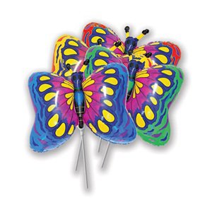 воздушные шары, шары из фольги, FM Мини Фигура гр.4 И-36 Бабочка разноцветная 24см X 37см