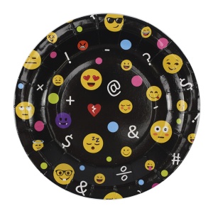 Тарелки бумажные ламинированные Эмоции 18см 6шт