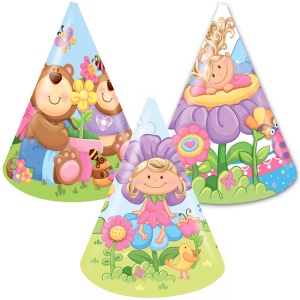 товары для праздника, одноразовая посуда, F Колпачок Детская коллекция 6шт