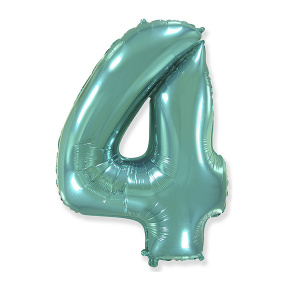 Цифра 4 Tiffany 40"/102 см фольгированный шар