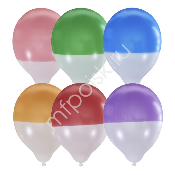 Латексный воздушный шар M 12"/30см Пастель Bicolor ассорти 25шт