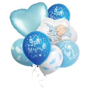 Набор шаров К Рождению Мальчика 7 шт.