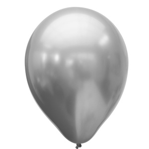Латексный воздушный шар M 11"/28см Хром PLATINUM Silver 25шт
