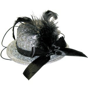 карнавальные шляпы, WB Шляпка серебрянная с пером