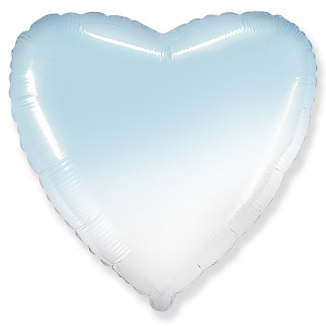 Сердце градиент BLUE 18"/45 см фольгированный шар