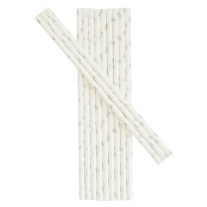 Трубочки Серебрянные звезды 12шт