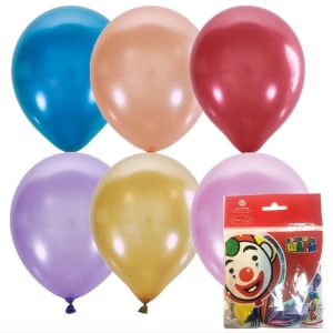 воздушные шары, M 12"/30см Упаковка с хедером Х-65 Металлик и перламутр ассорти 10шт