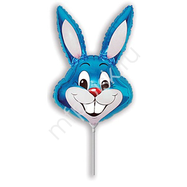 воздушные шары, шары из фольги, FM Мини Фигура гр.2 И-7 Кролик голубой 42см X 24см