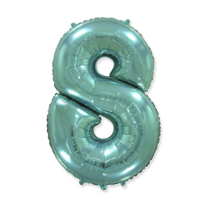 Цифра 8 Tiffany 40"/102 см фольгированный шар