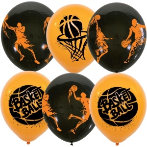 Воздушные шары рис. Баскетбол 10 шт