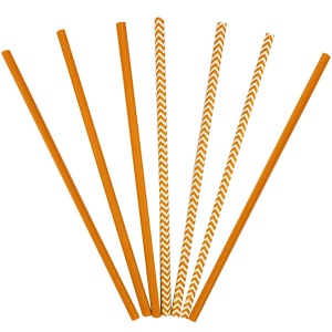 Трубочки бумажные ассорти Orange 12(6+6) шт