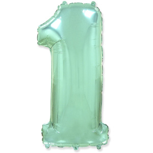 Фигура Цифра 1 Пастель Mint 40"/102см