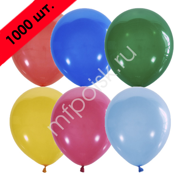 Латексный воздушный шар M 12"/30см Пастель+Декоратор ассорти 1000шт