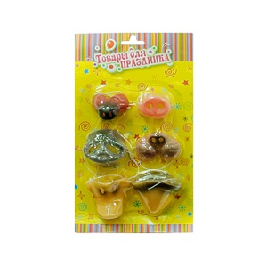 карнавальные аксессуары, AB Носы животных в ассортименте 6см 6шт